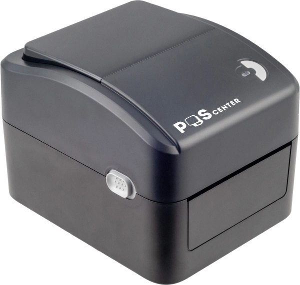 Принтер этикеток Poscenter PC-100 UE (прямая термопечать, ширина ленты в диапазоне 1"- 4", USB) черный