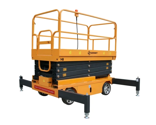 Подъемник ножничный несамоxодный SJY-0.5-7  (220V, 500 кг, высота подъема 7 м) СМАРТ (SMART)