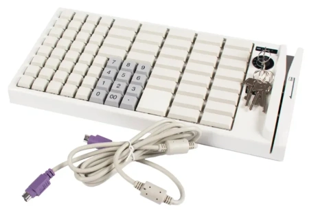 POS клавиатура программируемая Shtrih P79 (79 клавиш; PS/2; MSR123; ключ) бежевая