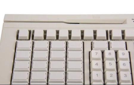POS клавиатура программируемая POScenter S67 (мод. 63 клавиши, MSR, ключ, USB, 3, 0 м.), белая