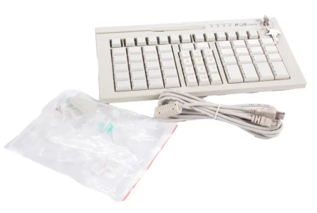 POS клавиатура программируемая POScenter S67 Lite (67 клавиш, ключ, USB), белая, арт. PCS67WH