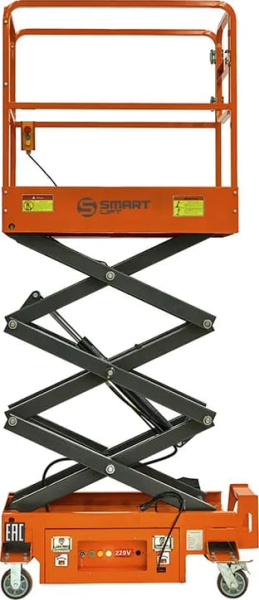 Подъемник ножничный несамоходный SJY-0.3-3.9 (220В; 300 кг; 3,9 м) СМАРТЛИФТ (SMARTLIFT)