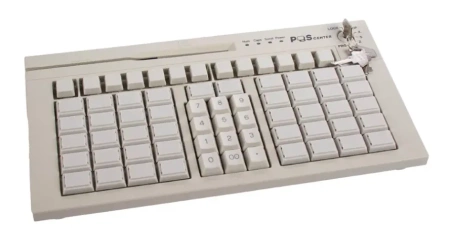 POS клавиатура программируемая POScenter S67 (мод. 63 клавиши, MSR, ключ, USB, 3, 0 м.), белая