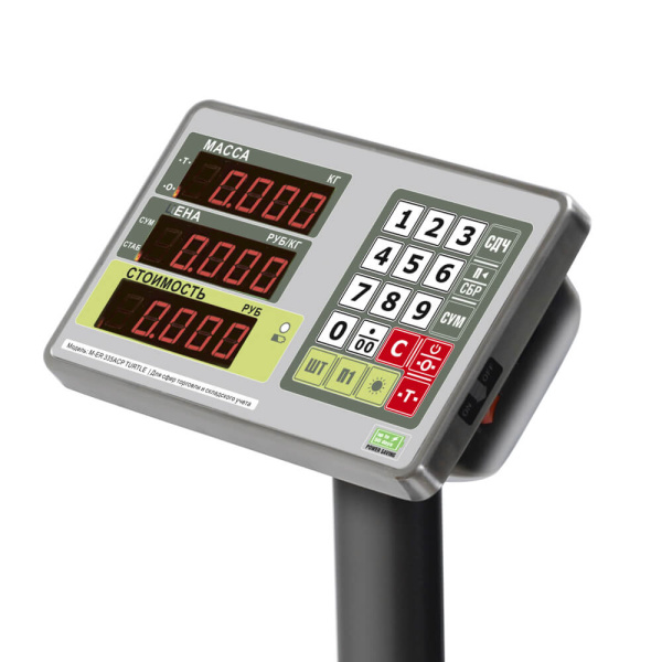 Весы товарные напольные M-ER 335ACPU-60.10/20 LED "TURTLE"